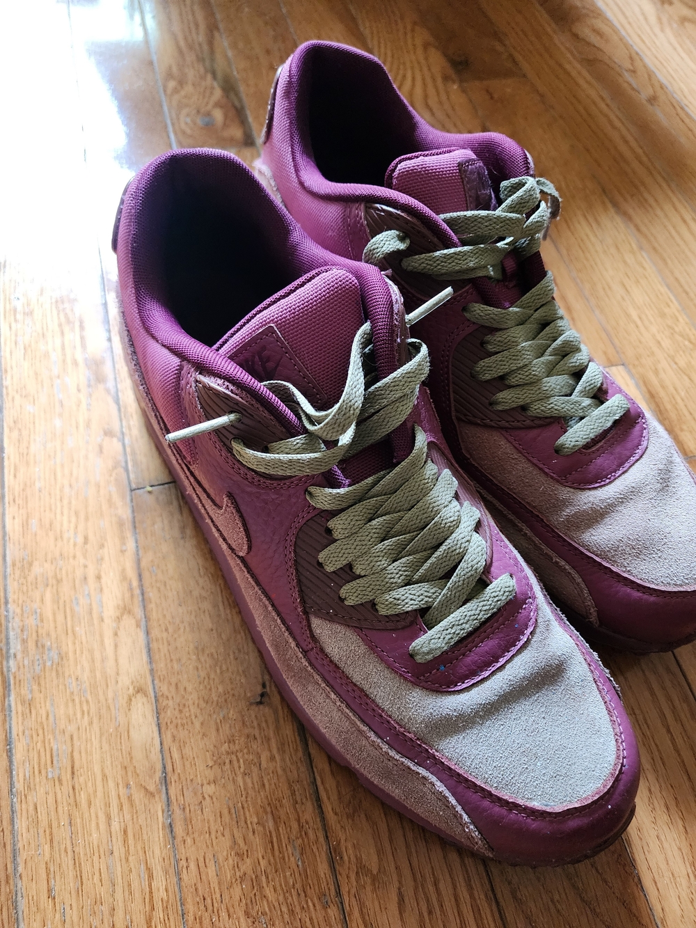 Nike Air Max 90 Premium in the "Vintage Wine" color Purple and Light Gray Suede